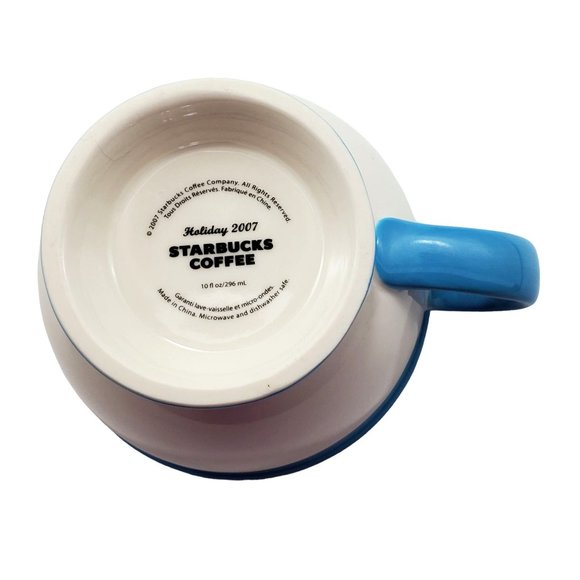 Starbucks JOLLY Coffee Tea Mug Cup Ceramic Holiday 2007 10 fl oz - Picture 7 of 8